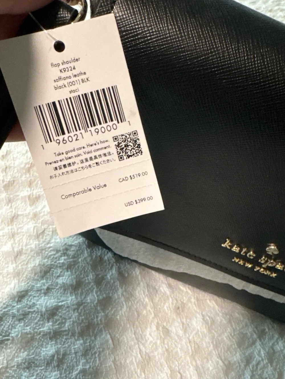 Kate Spade Black and Silver Leather Shoulder/ Crossbody Bag